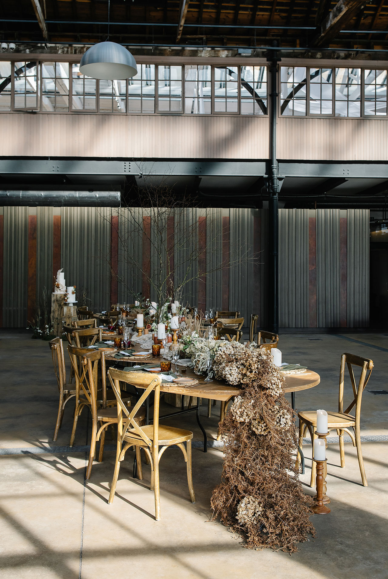 Dressed wedding table at the Boiler Shop 3