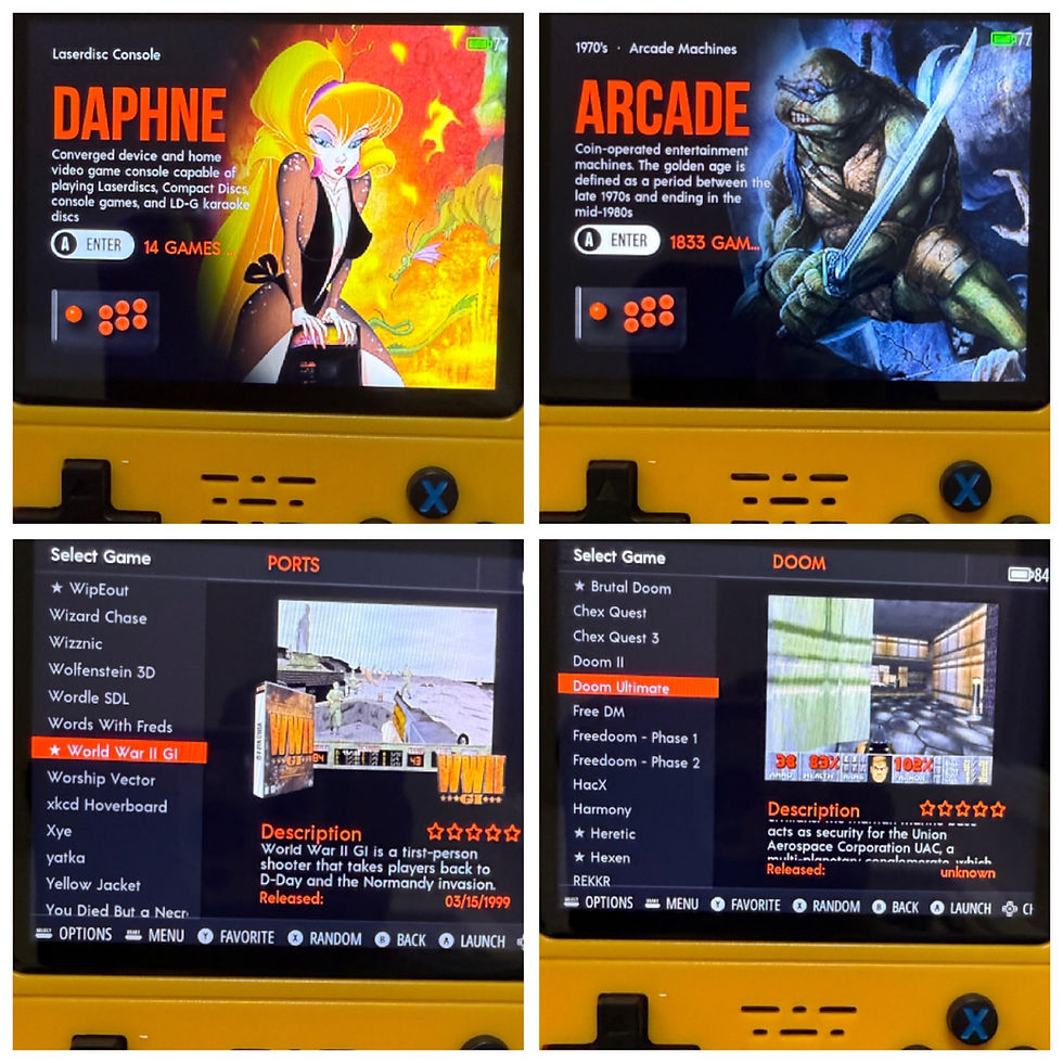 Thumbnail: "R36S" (yellow) with 512 GB ArkOS micro SD Card + 32 GB TF1 card, 22,000+ games!
