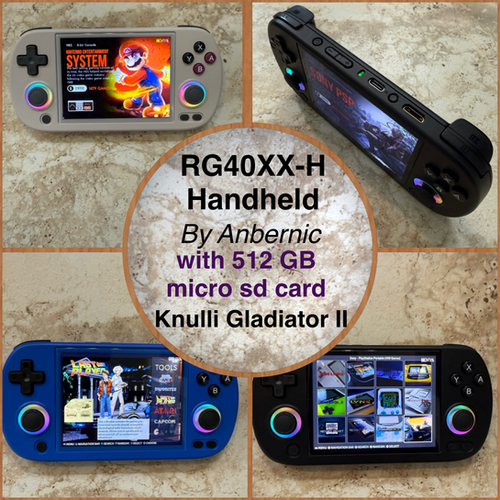 Anbernic RG40XX-H with 512 GB micro SD card Knulli Gladiator II
