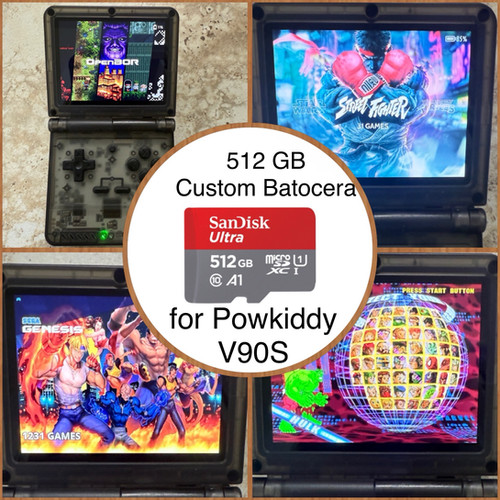 512 GB Powkiddy V90S micro sd card; TF1 slot, Plug n Play