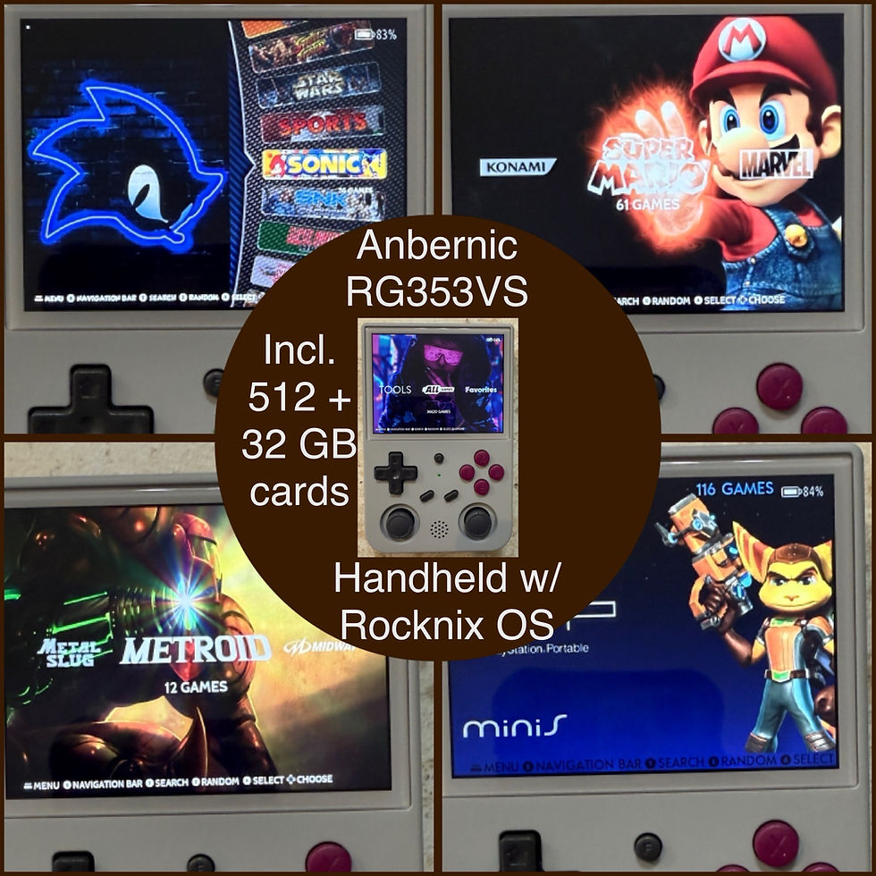Anbernic RG353VS w/ 512/32 GB micro SD Card set, Rocknix OS, 35,000+ games!