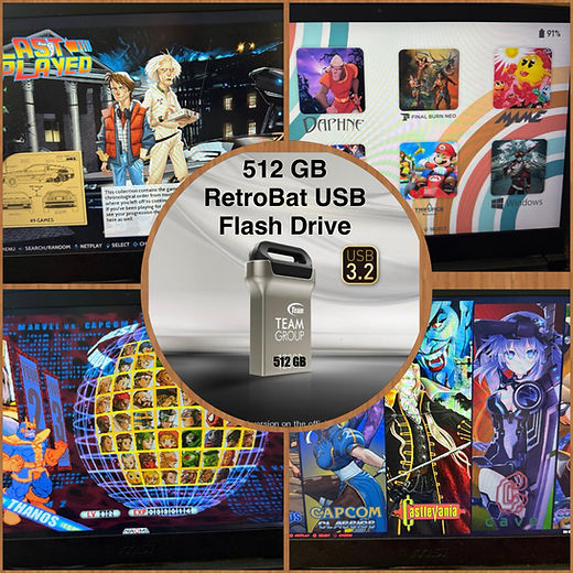 512 GB RetroBat for Windows PC - USB 3.2 Flash Drive | RetroGaming8bit