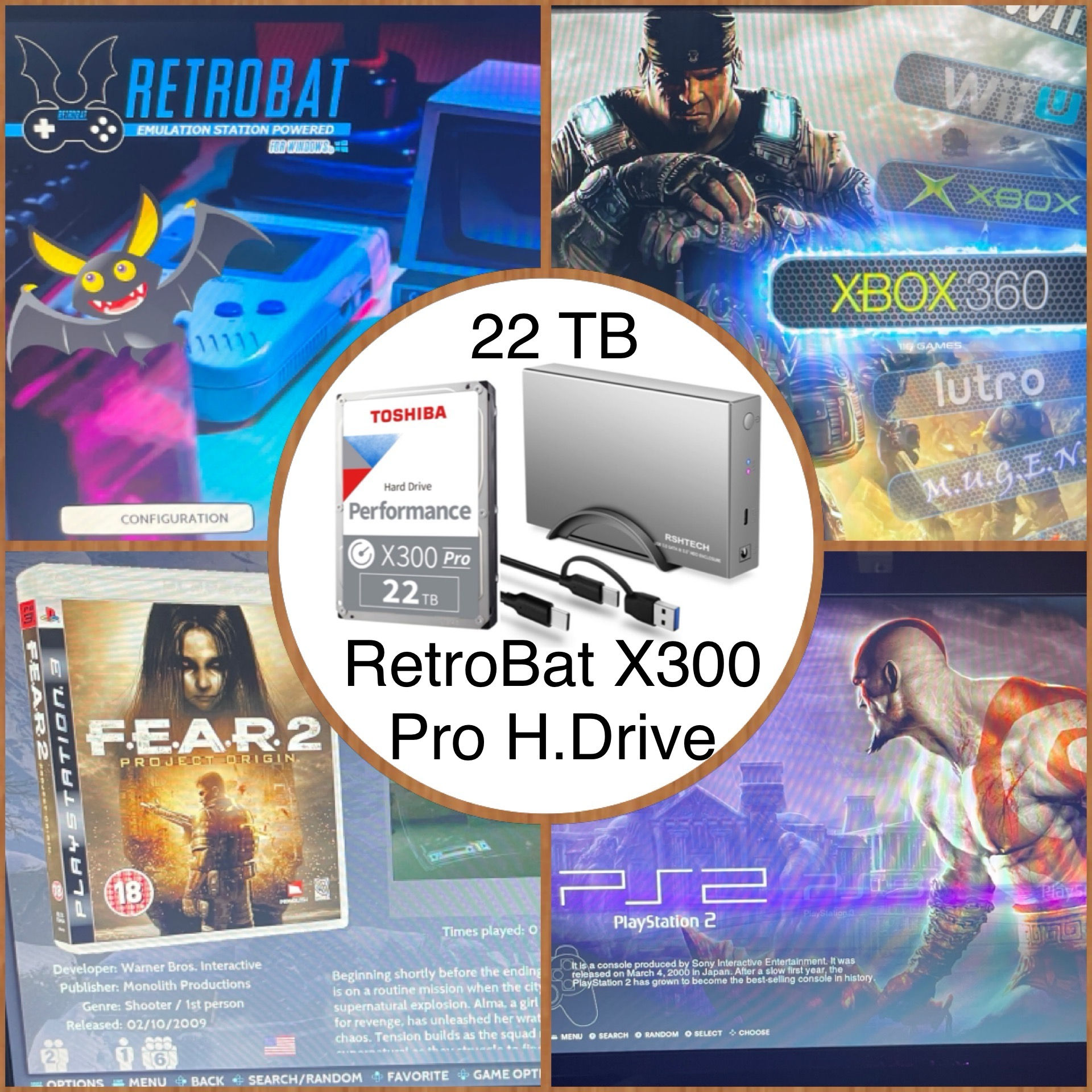 22 TB Retrobat External Hard drive for Windows PC - Awesome!  - See details