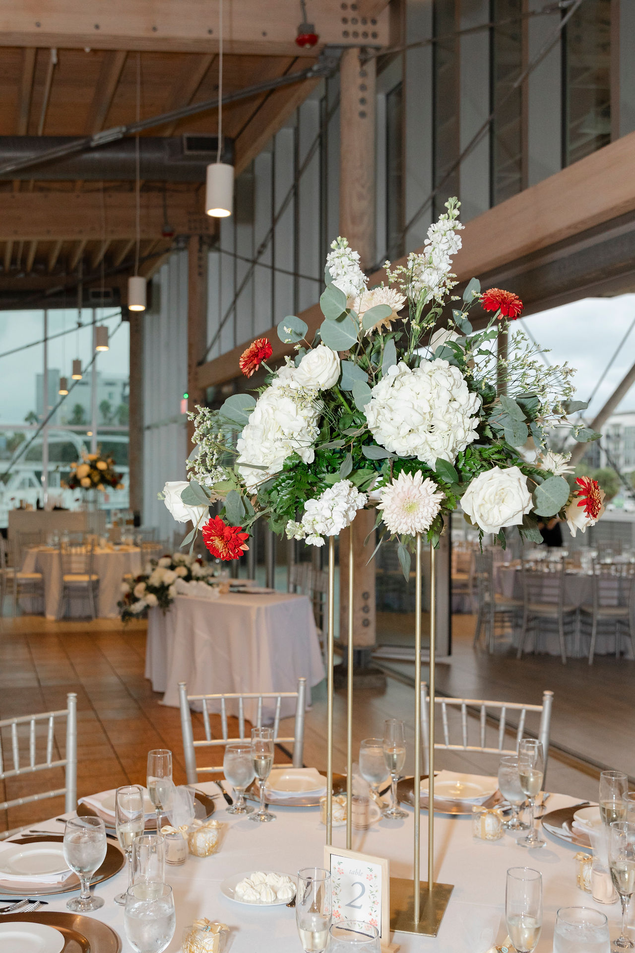 Wedding decorations at Tampa River Center Wedding