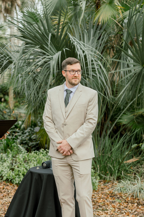 Bride and groom portraits at Bok Tower Gardens