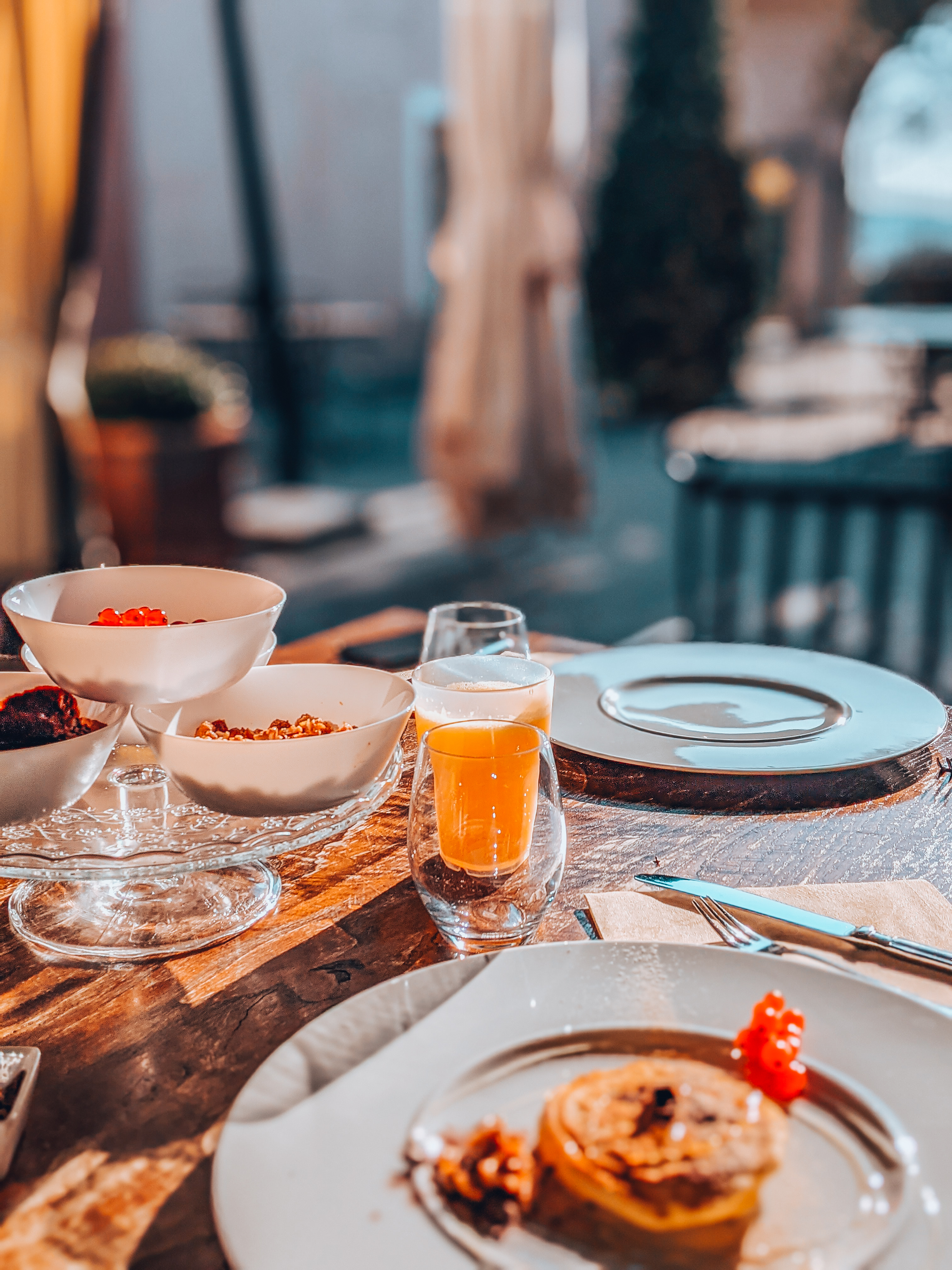 Arranged Food and Objects