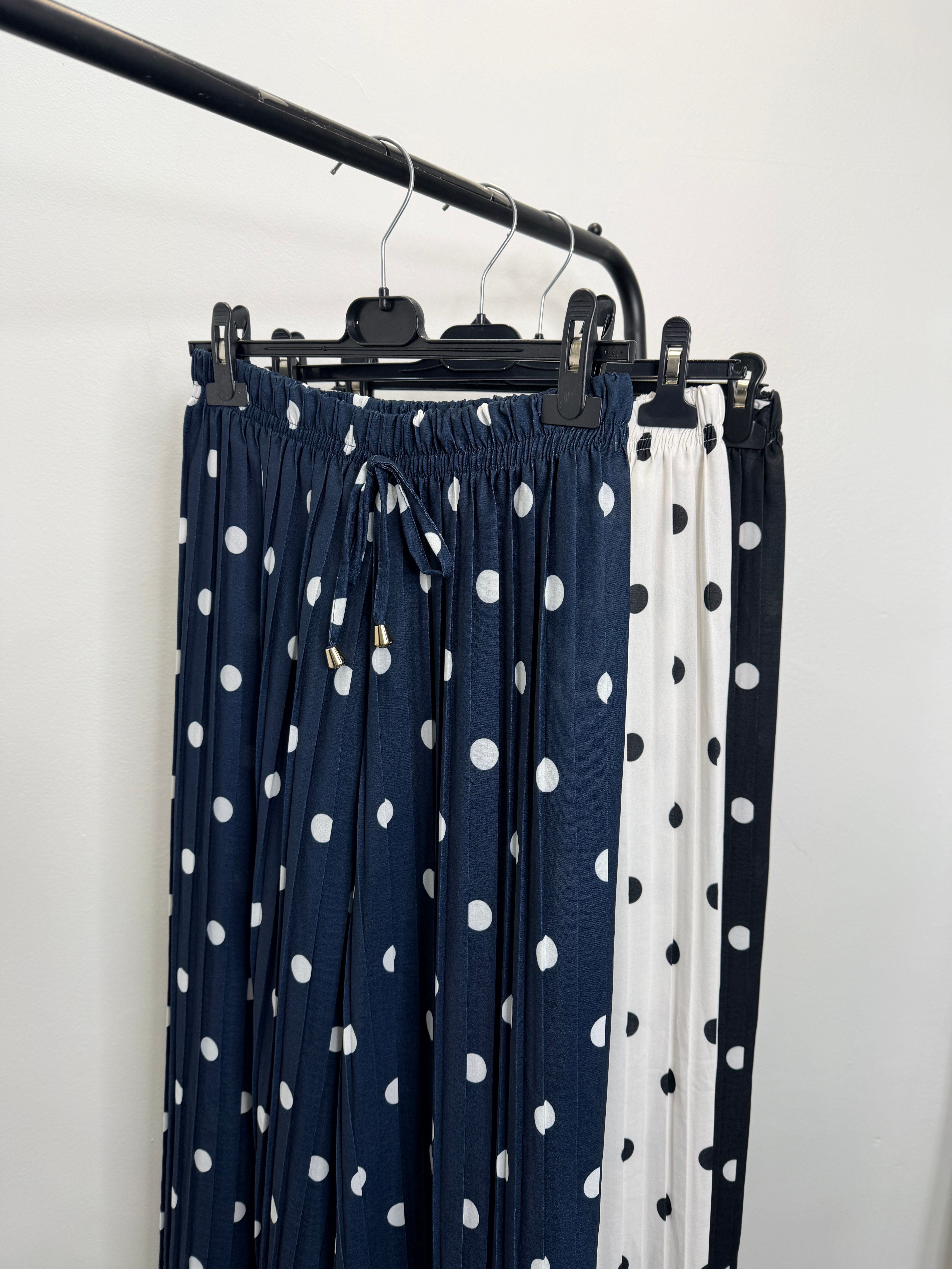Polka Dot Wide Leg Trousers 