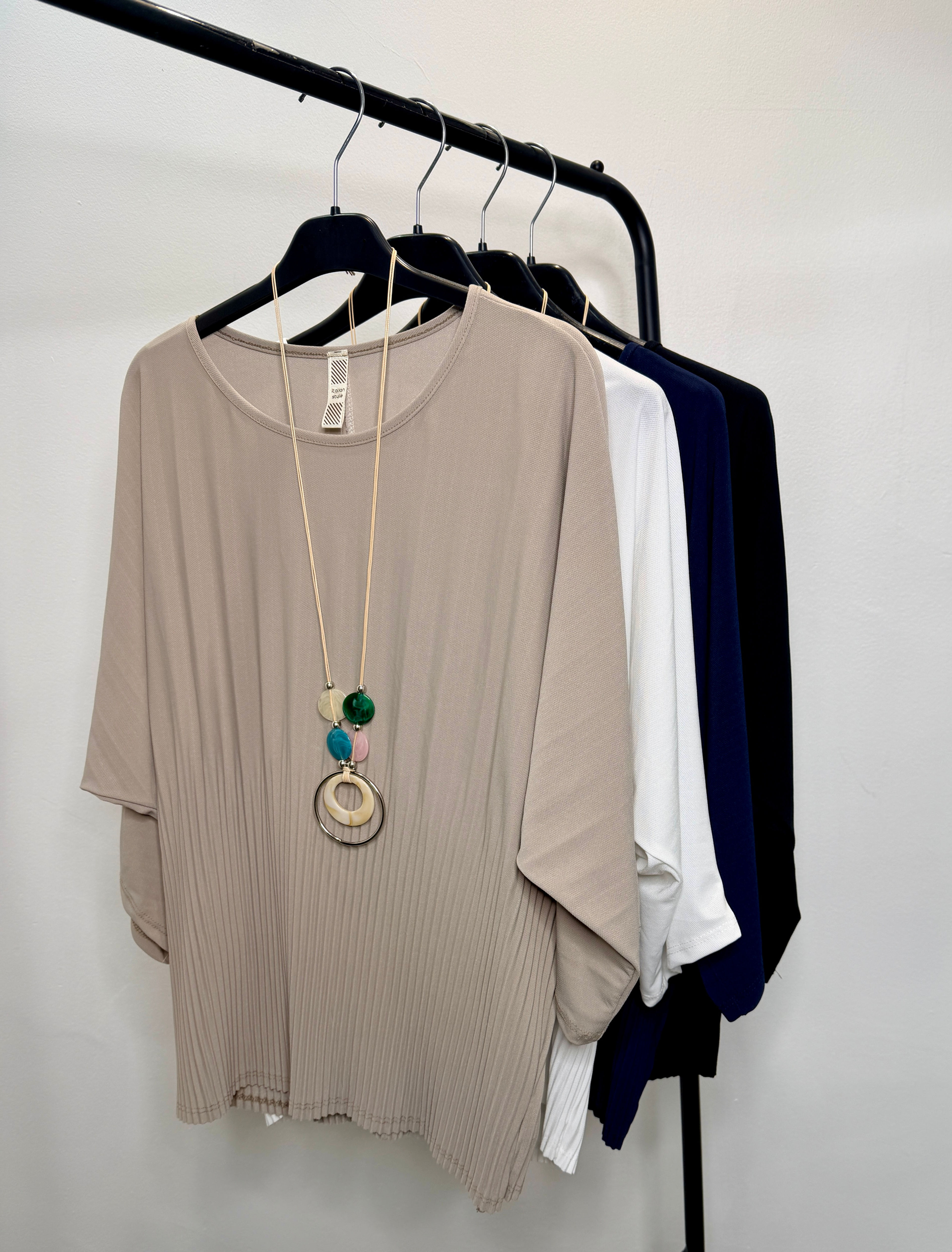 Pleated Hem Top