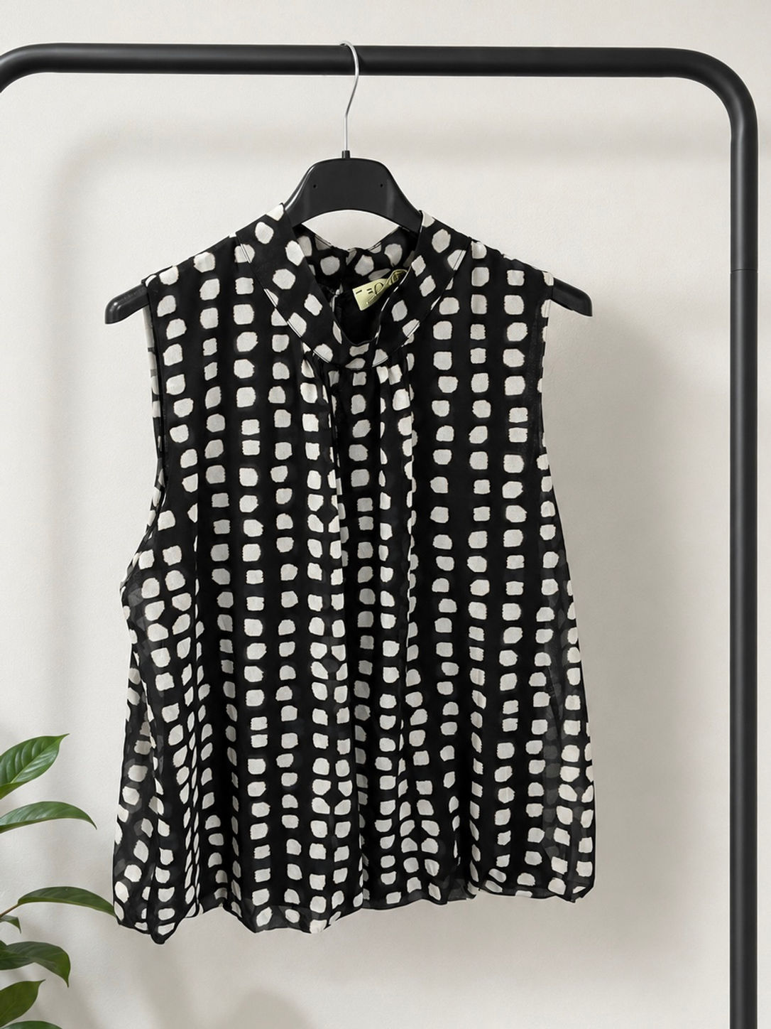 Sleeveless Printed Chiffon Top