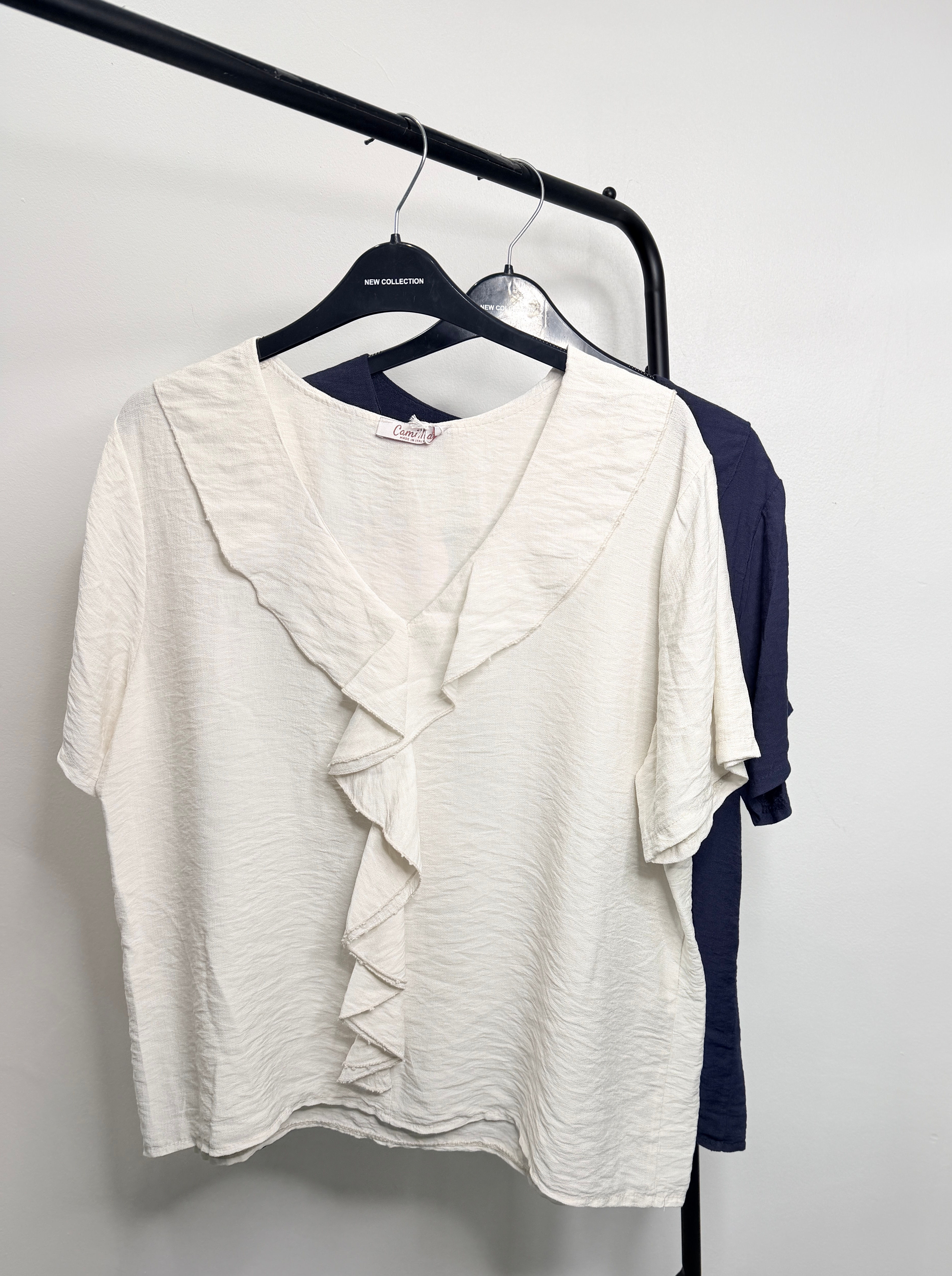 Ruffle Short Sleeve Top