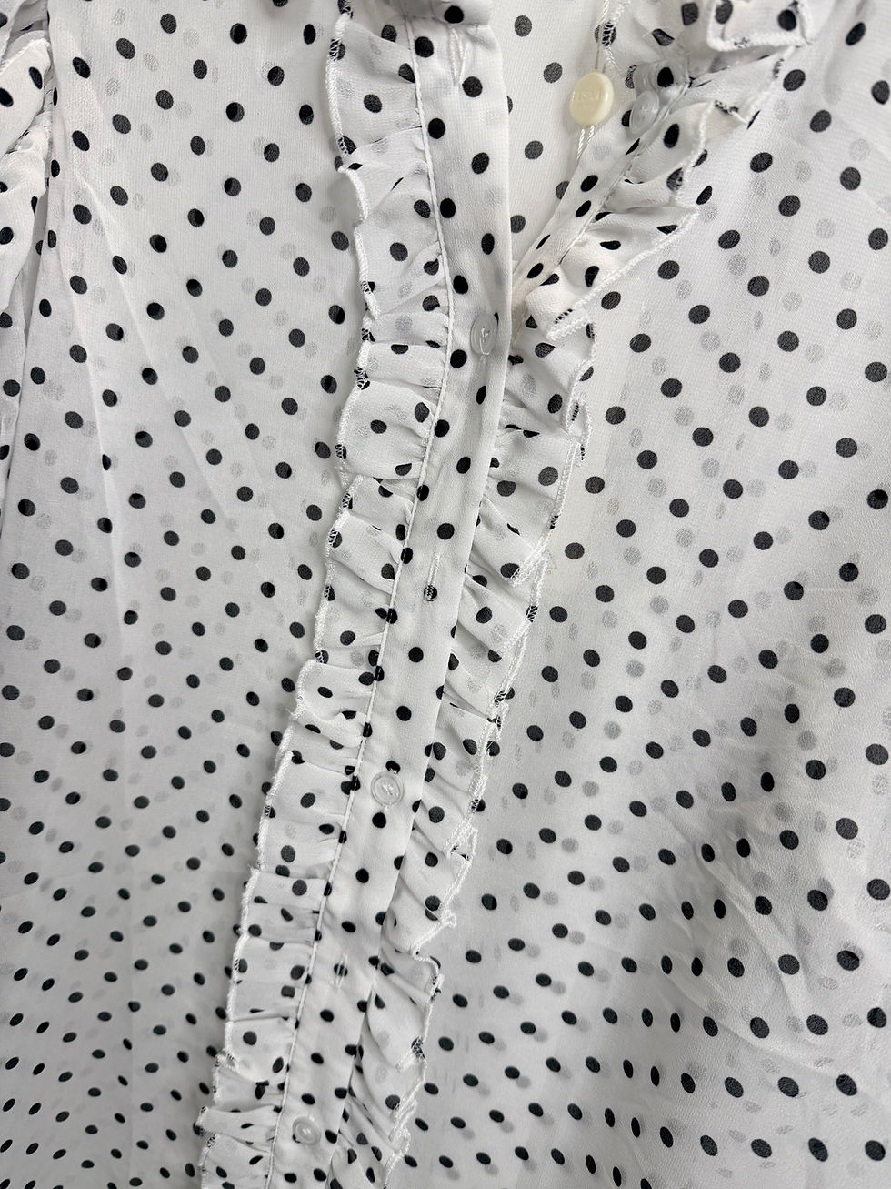 Thumbnail: Polka Dot Frill Blouse