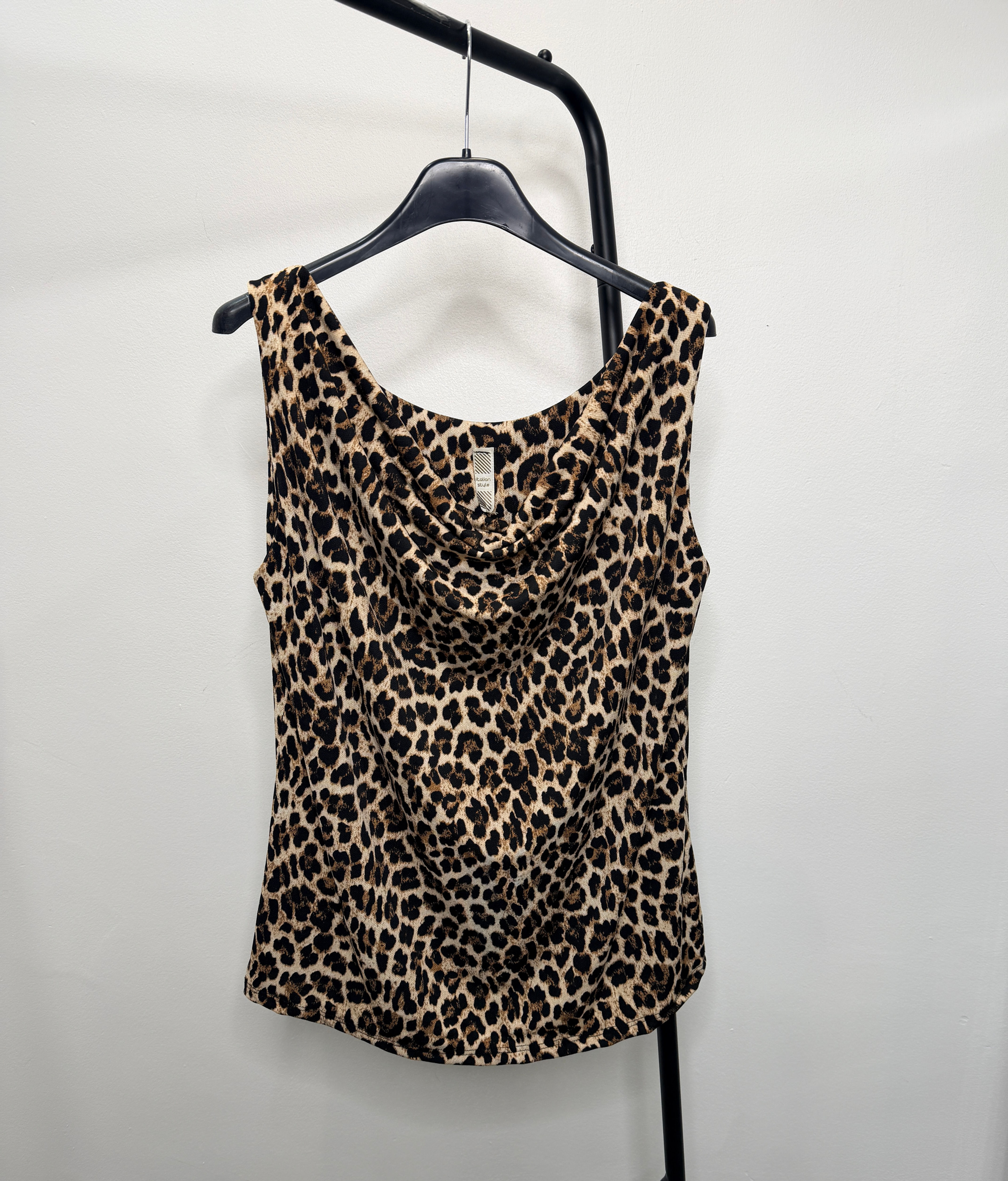 Cowl Neck Leopard Print Top