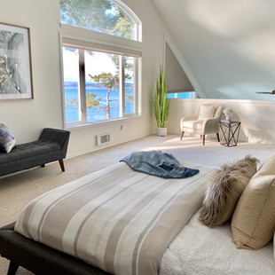 Whidbey Island waterfront view bedroom