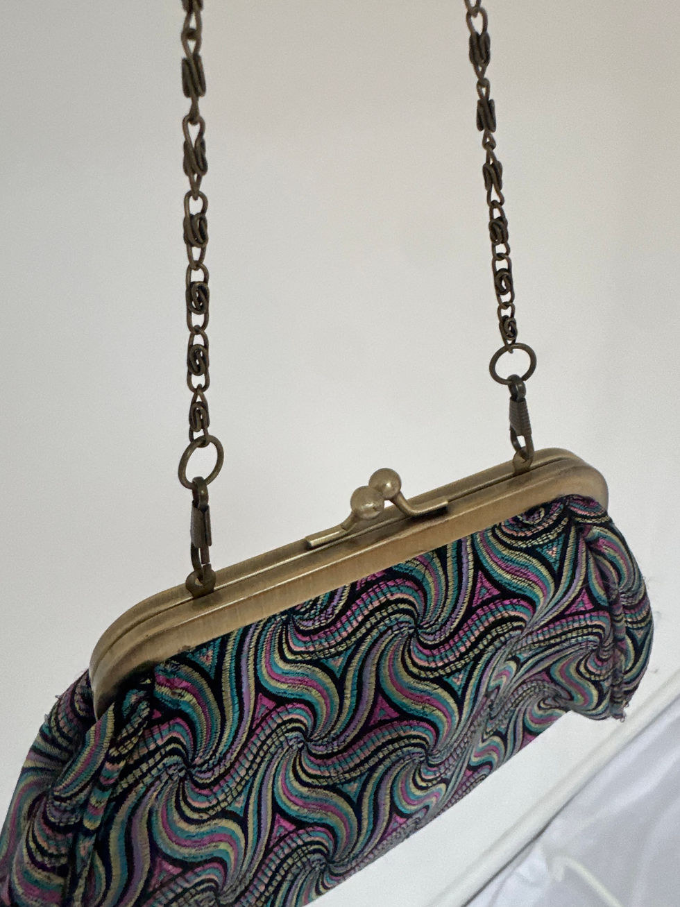 Thumbnail: Vintage Swirl Multicoloured Clutch Bag
