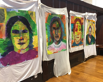 Installation of Faces at the Leverett House theater Harvard’s 50th reunion for class of 1968