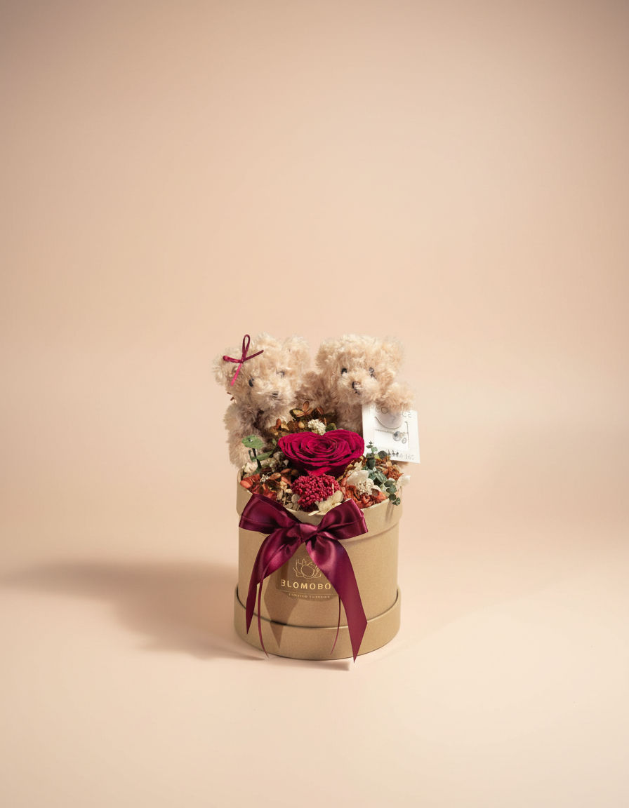 Miniatyrbild: Couple box hjärta beige