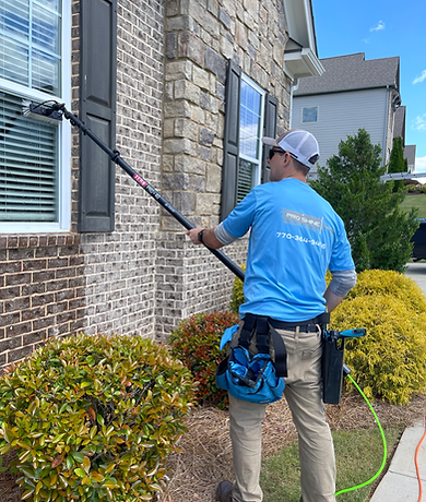 Exterior window cleaning service