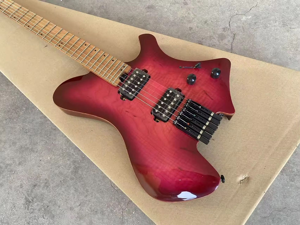 Thumbnail: Rhea Mahogany with Koa Top Wine Red Black Burst
