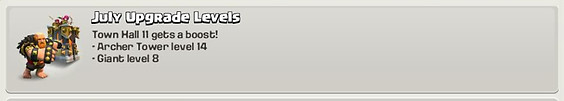 july 2016 update in game info, clashof clans troop info, troop upgrades, defense info, defense upgrades, clash of clans troop info, coc troop info