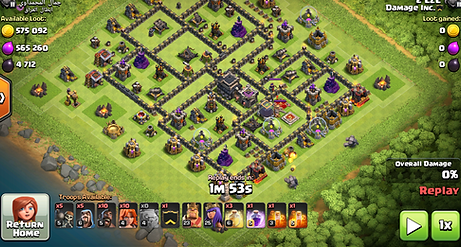 clash of clans TH9 base review