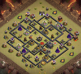 clash of clans TH9 warbase, clash made eze