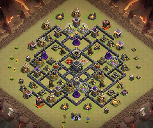 clash of clans TH9 warbase, clash made eze