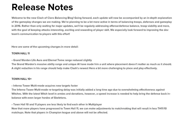 supercell release notes 1 | clash Made EZE