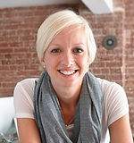 Woman with Grey Scarf