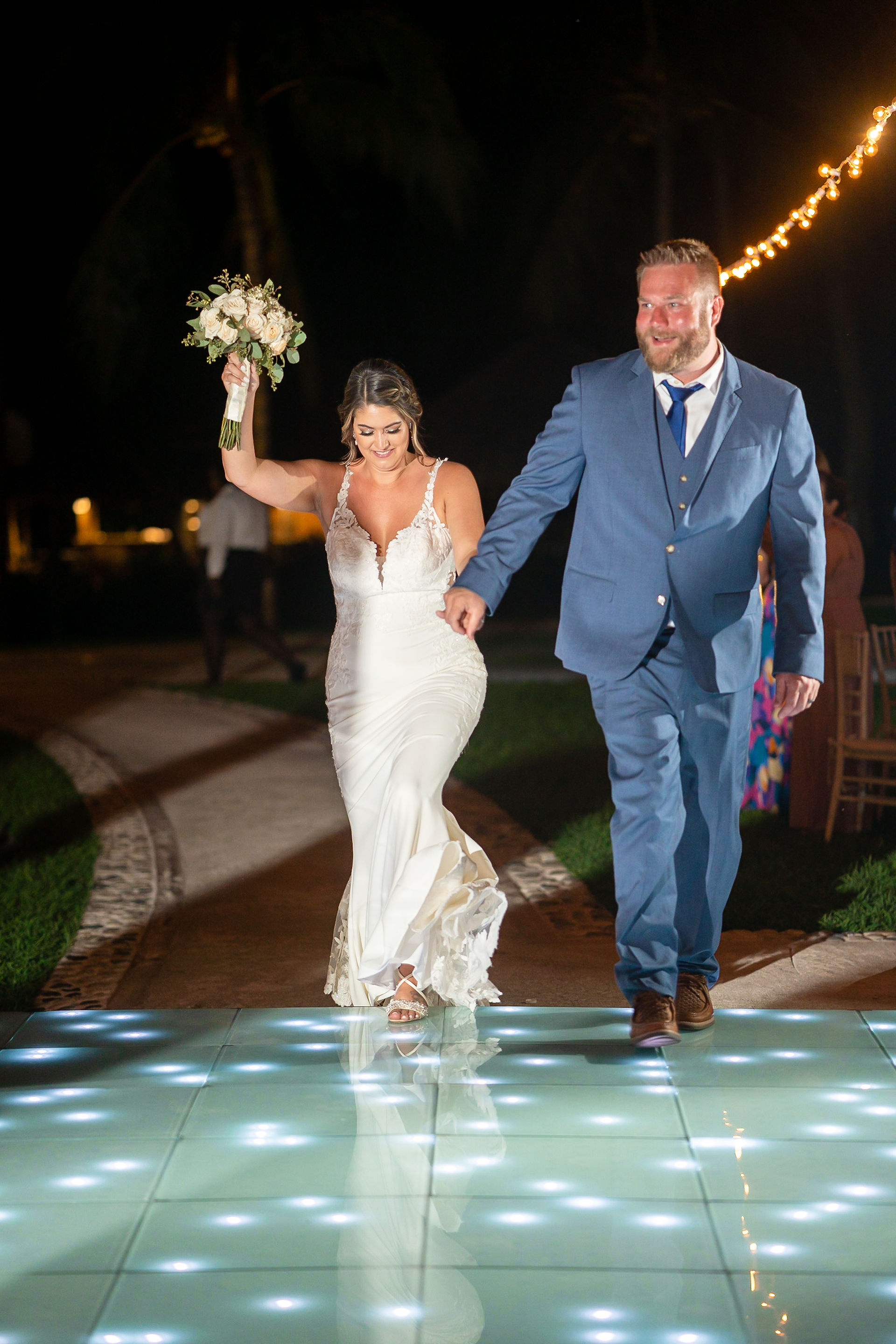 Sandals Ochi LED Dance Floor Destination Wedding Jamaica bride groom reception