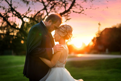Golden Hour Wedding Photo