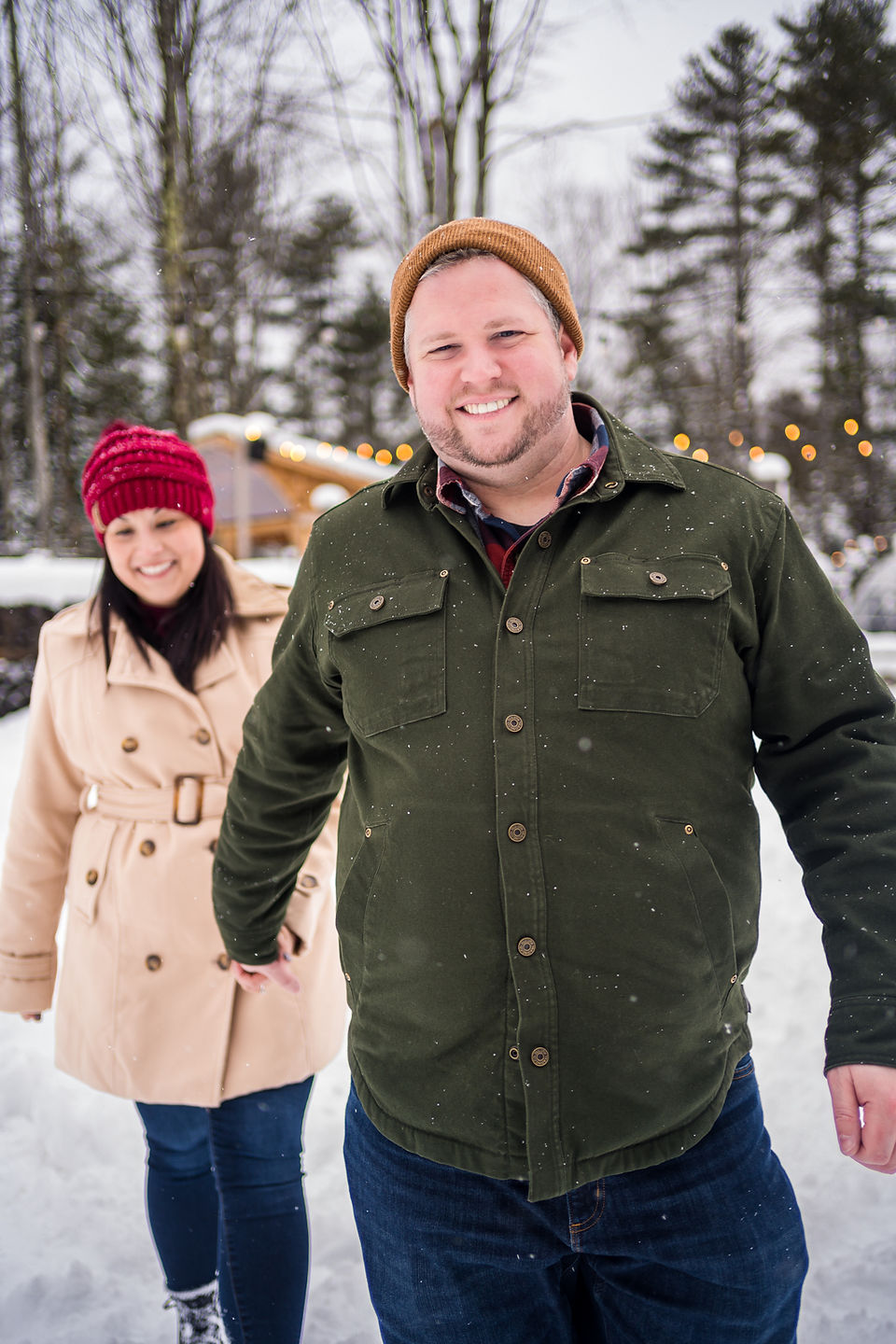 winter engagement photos northern michigan traverse city suttons bay hop lot wedding photographer