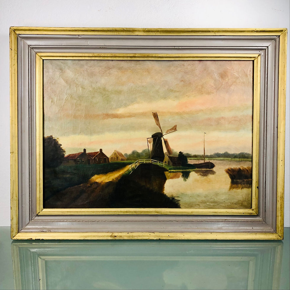 Thumbnail: SCHILDERIJ HOLLANDS LANDSCHAP