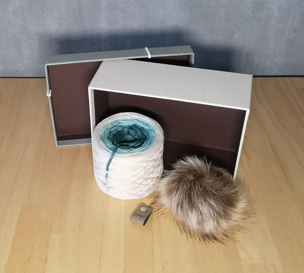 Miniaturbild: Set Bommelmütze & Stulpen