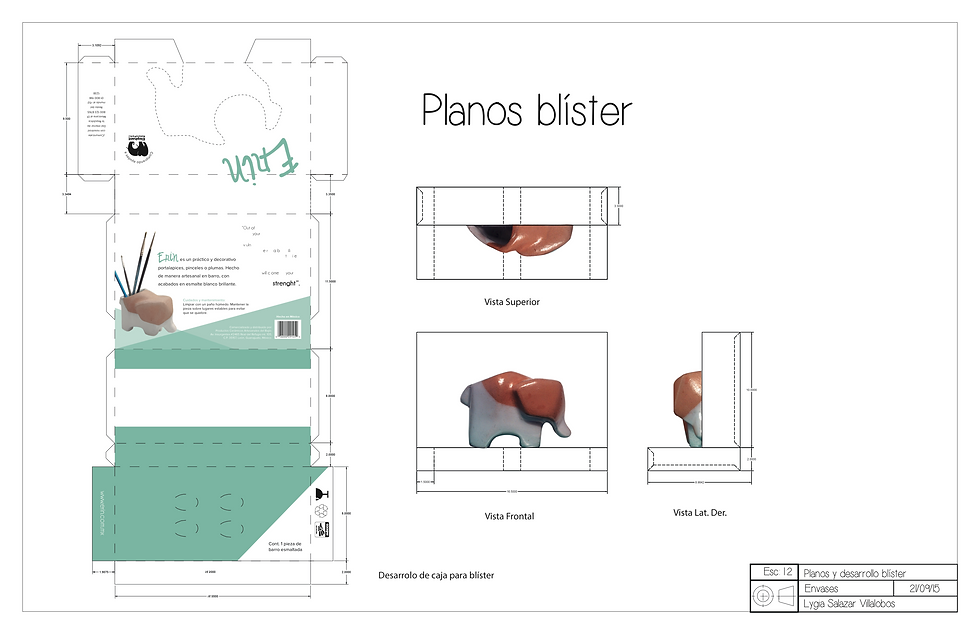 Planos técnicos blíster
