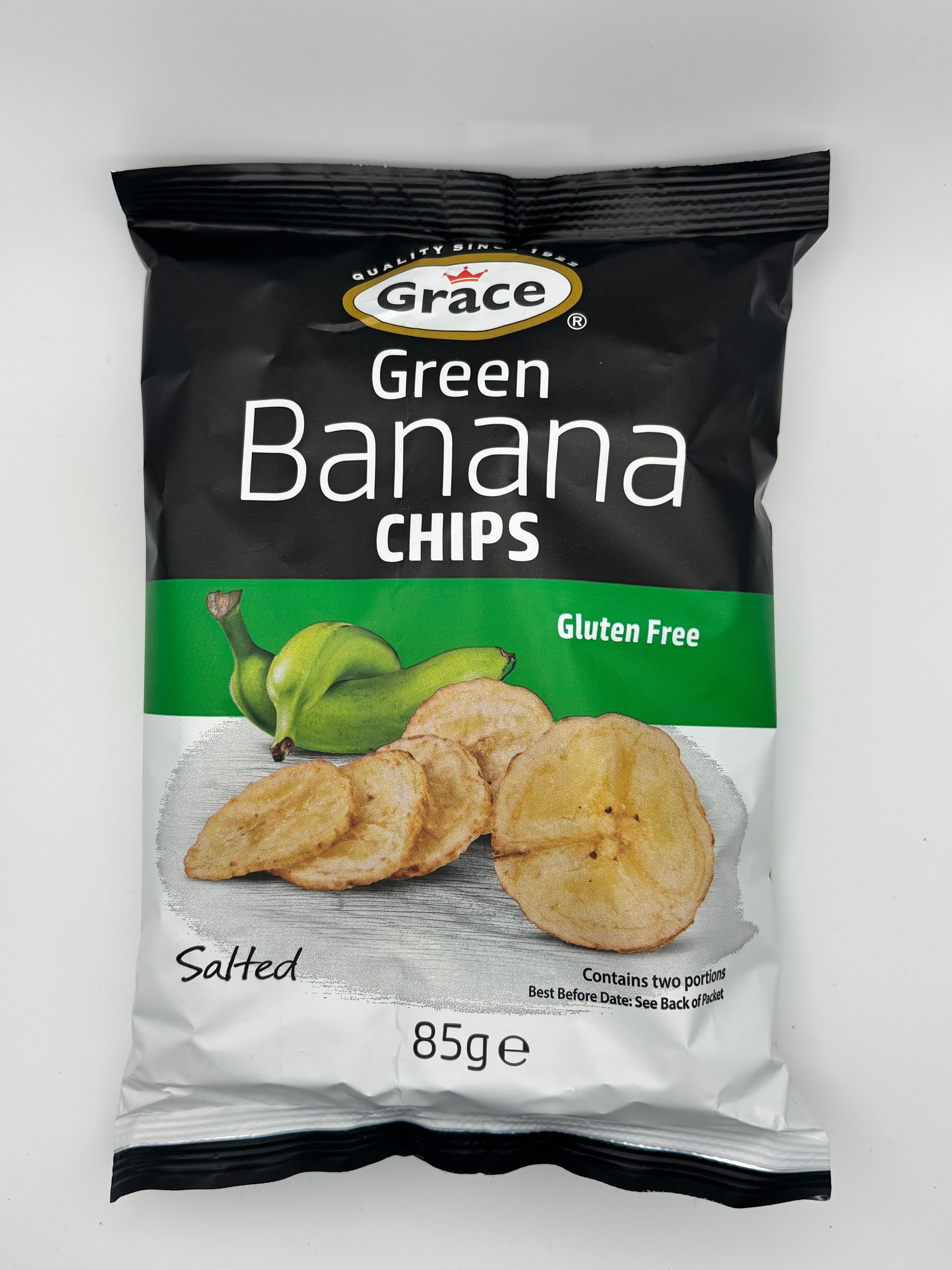 Green banana chips