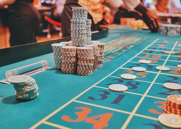 roulette bets on table