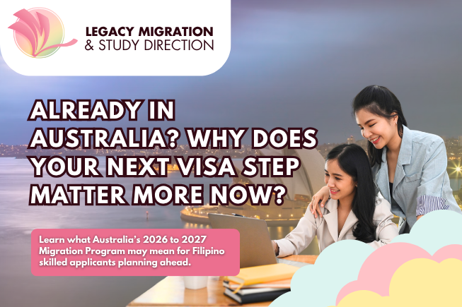 Two women using a laptop in Australia, representing planning for the next visa step while already in the country.