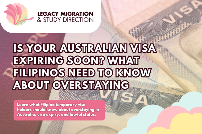 Passports and visa documents, representing visa expiry and overstaying concerns for Filipinos in Australia.