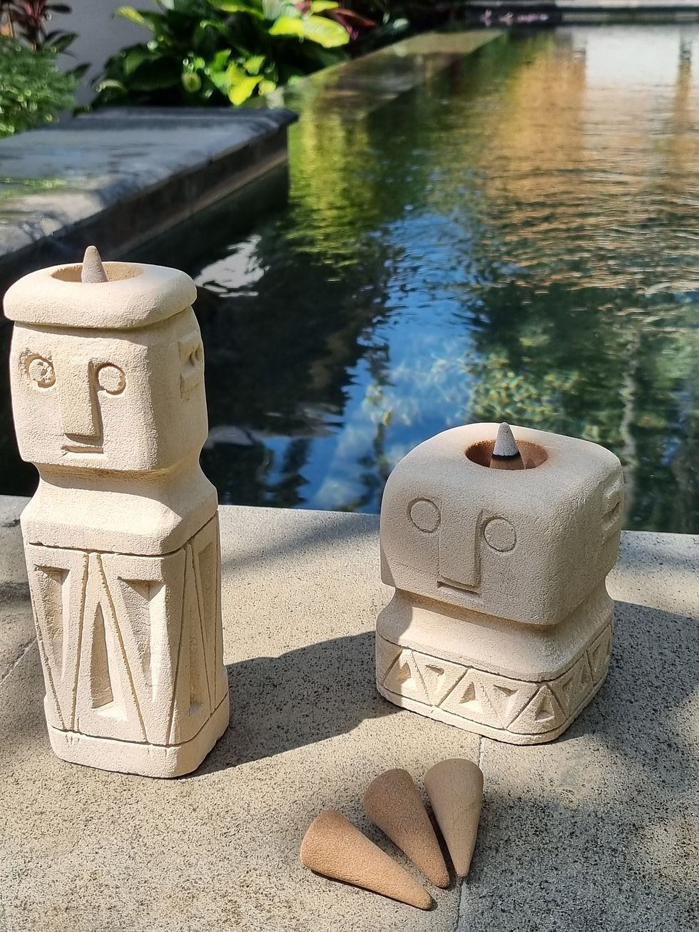 BURNER ENCENS STATUETTE SUMBA CARRE