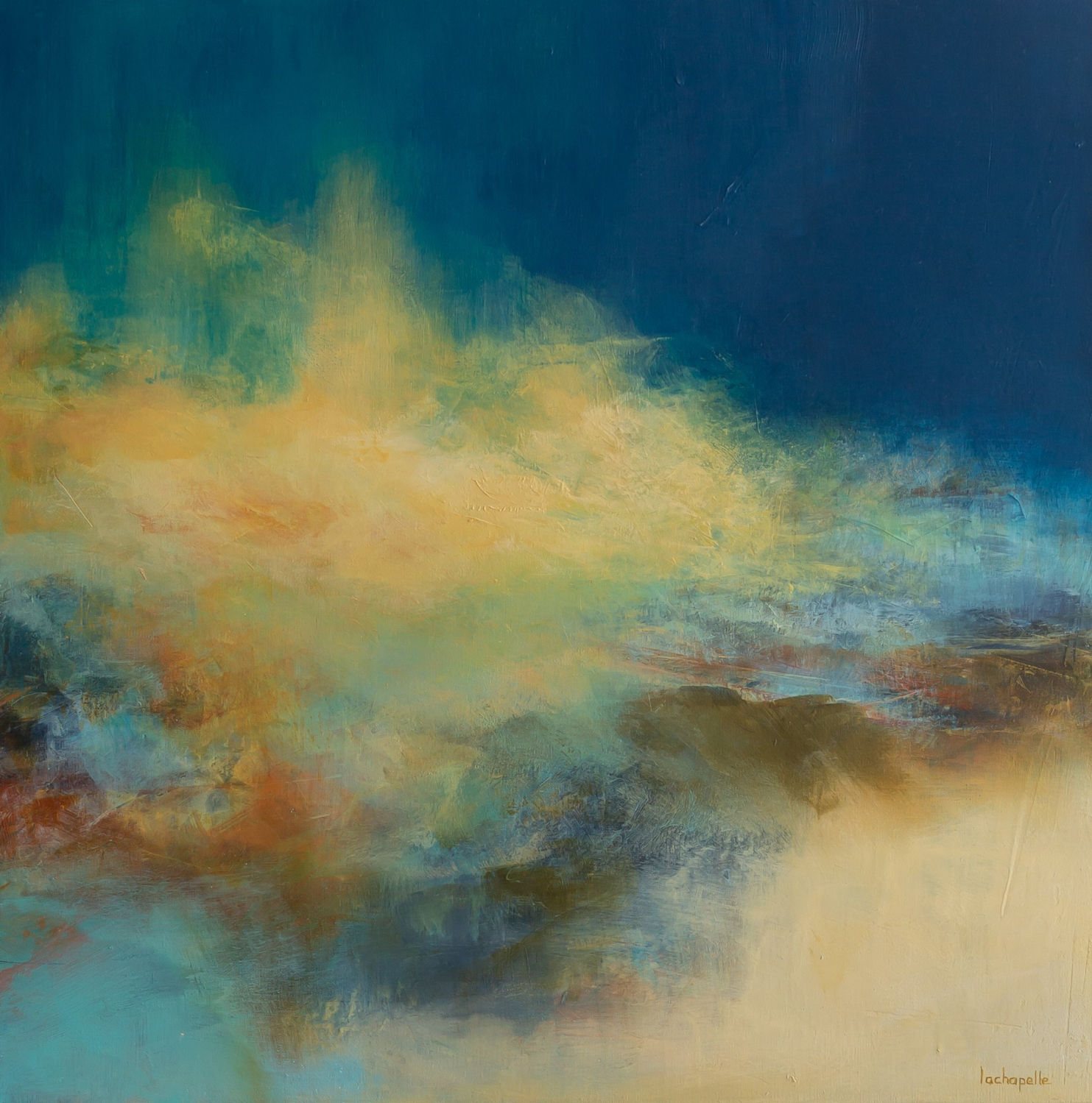 Art abstrait "Consolante" par l'artiste peintre Hélène Lachapelle