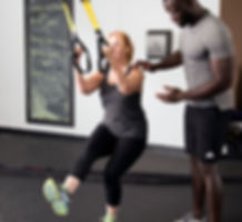 TRX with personal trainer