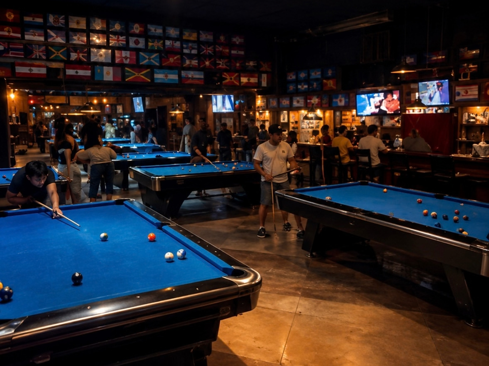 Games and activities inside The Melting Pot Saloon in Ubud