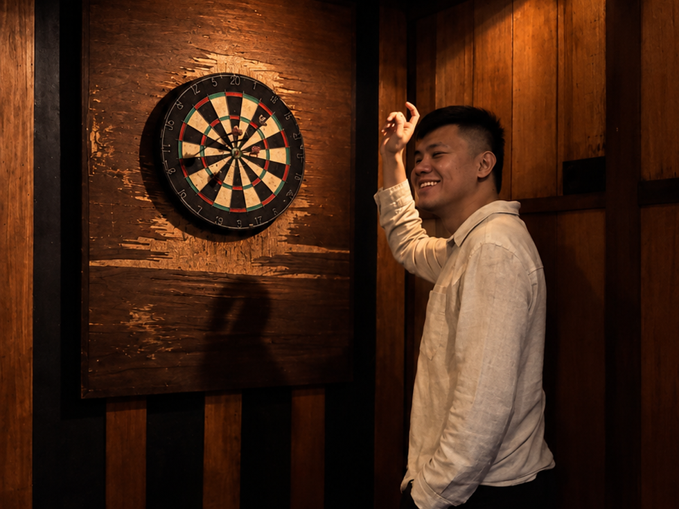 Dartboards at The Melting Pot Saloon in Ubud, Bali