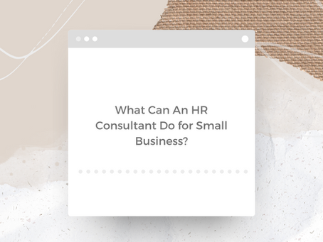 What Can An HR Consultant Do for Small Business?