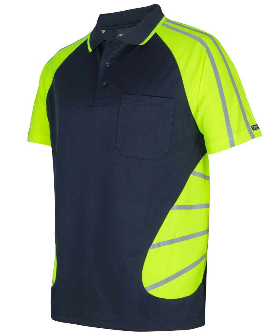 Thumbnail: Men's 6HSSR S/Sleeve Street Spider with Reflective Stripes Polo