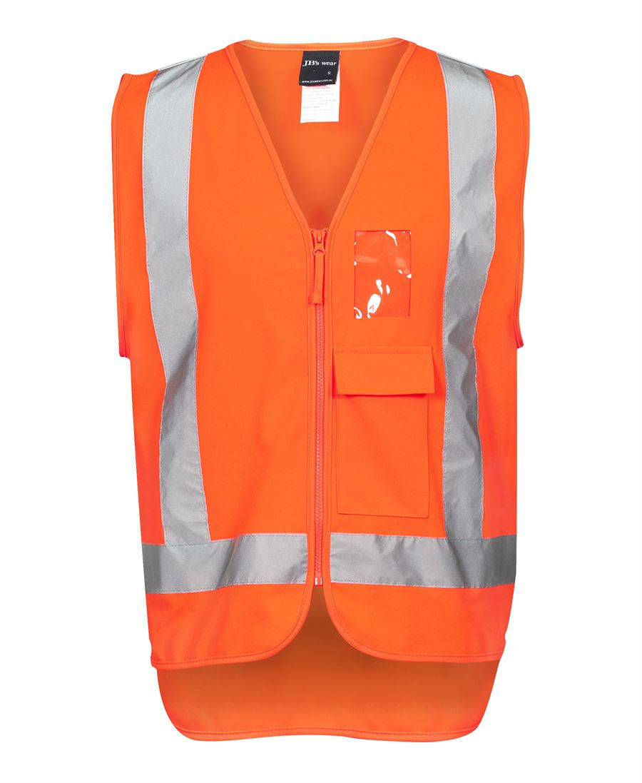 JB'S 6DNDT Men's Hi Vis Zip (D+N) TTMC-W Vest