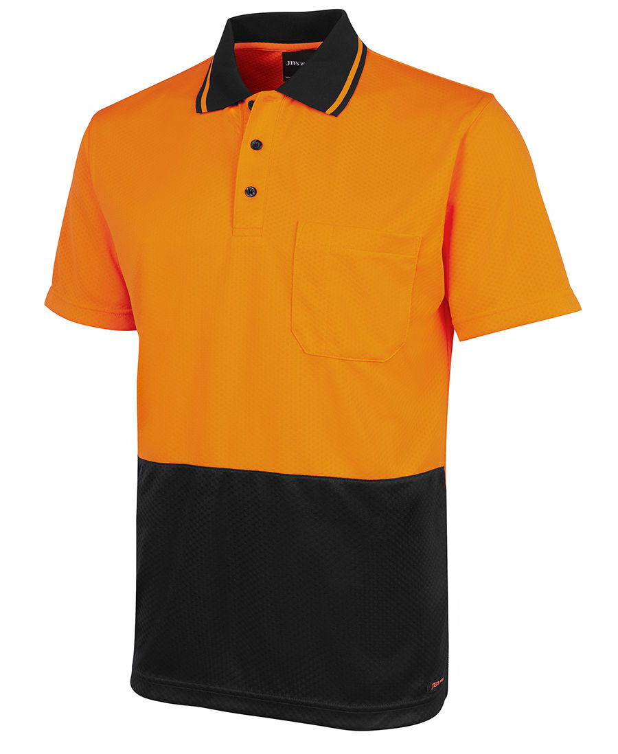 Thumbnail: Men's 6HJNC Hi-Vis Jacquard Non-Cuff S/Sleeve Polo