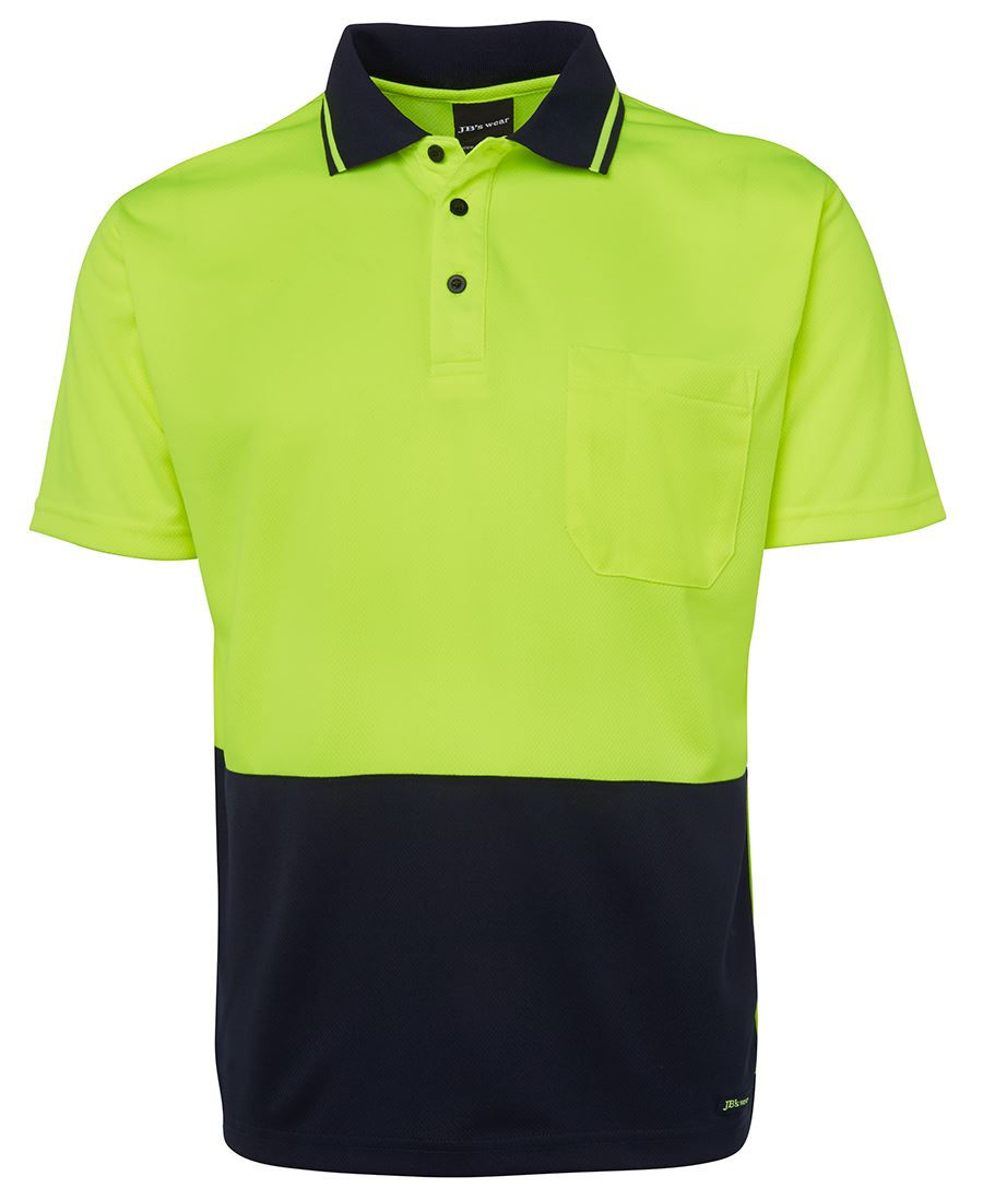 Thumbnail: Men's 6HVNC Hi-Vis S/Sleeve Non-Cuff Traditional Polo