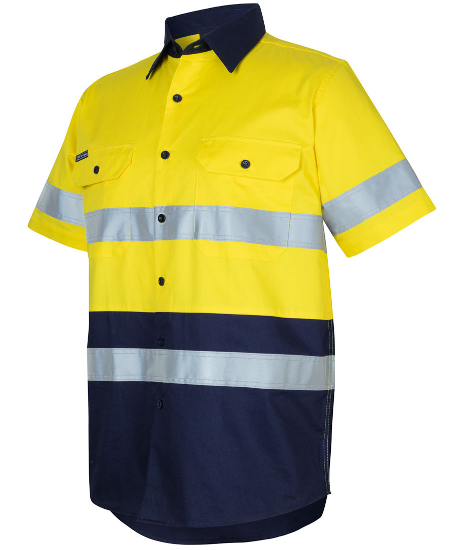 Thumbnail: JB'S 6DNWS Men's Hi Vis (D+N) S/Sleeve 150g Work Shirt