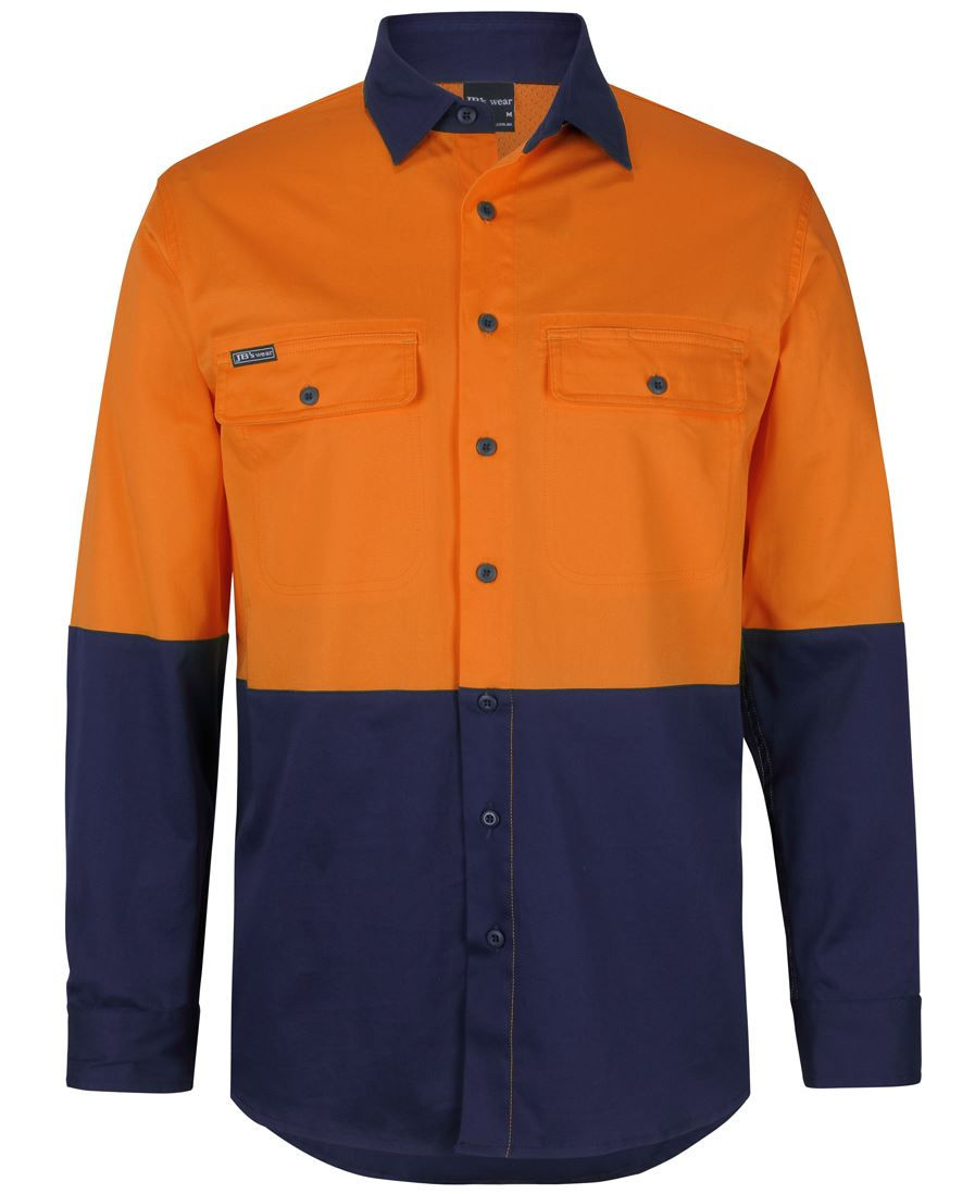 Thumbnail: JB's 6HSWL Men's Hi Vis L/Sleeve Stretch Work Shirt